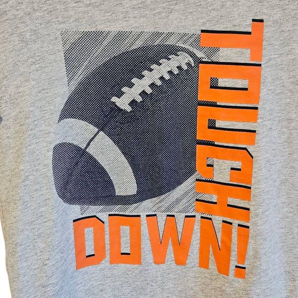 Carter’s Kids Touchdown Football Long Sleeve Tee Gray Size 8 - Picture 2 of 4